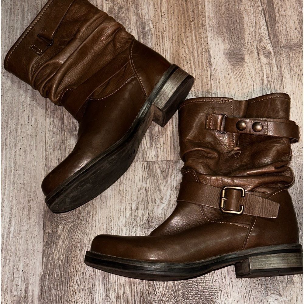 Eric Michael Laguna brown shortie moto boot sz 35